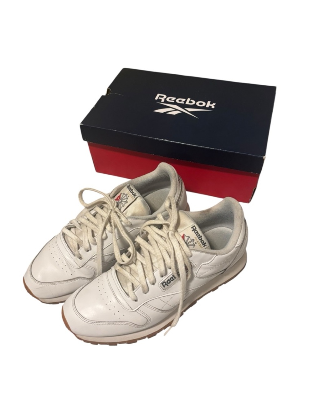VTG Reebok Men’s Size 11 Classic White Leather Sneakers